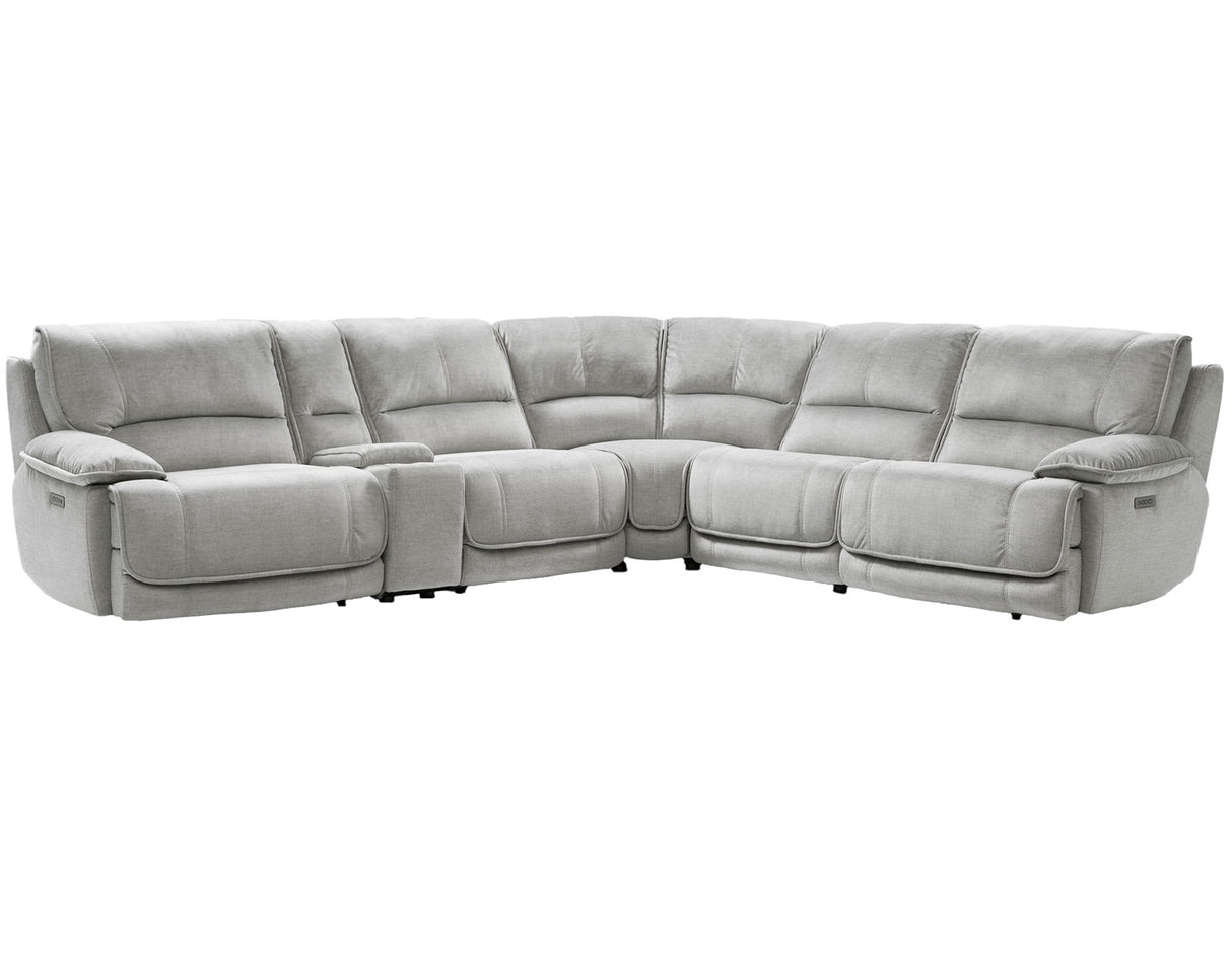 Olsen 6-Piece Dual-Power Zero-Gravity Reclining Sectional, Silver from Steve Silver - Luna Furniture
