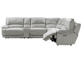 Olsen 6-Piece Dual-Power Zero-Gravity Reclining Sectional, Silver from Steve Silver - Luna Furniture
