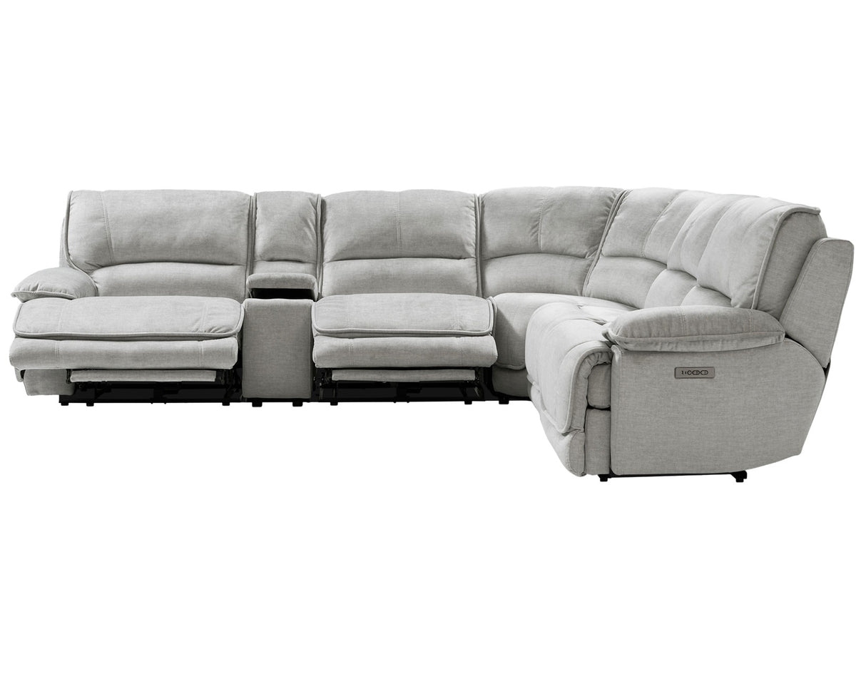 Olsen 6-Piece Dual-Power Zero-Gravity Reclining Sectional, Silver from Steve Silver - Luna Furniture