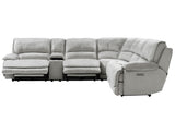 Olsen 6-Piece Dual-Power Zero-Gravity Reclining Sectional, Silver from Steve Silver - Luna Furniture