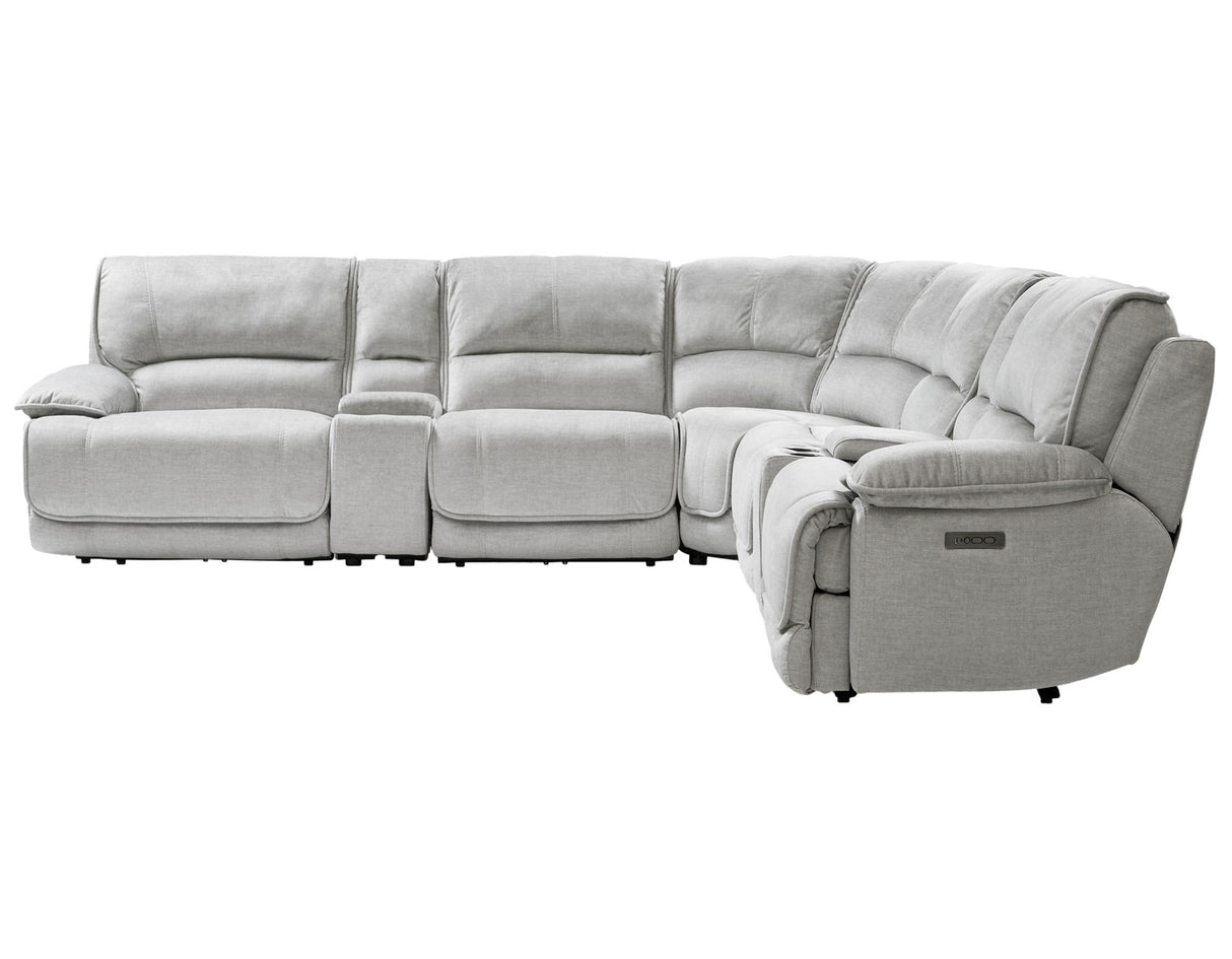 Olsen 6-Piece Dual-Power Zero-Gravity Reclining Sectional, Silver from Steve Silver - Luna Furniture