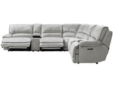 Olsen 6-Piece Dual-Power Zero-Gravity Reclining Sectional, Silver from Steve Silver - Luna Furniture