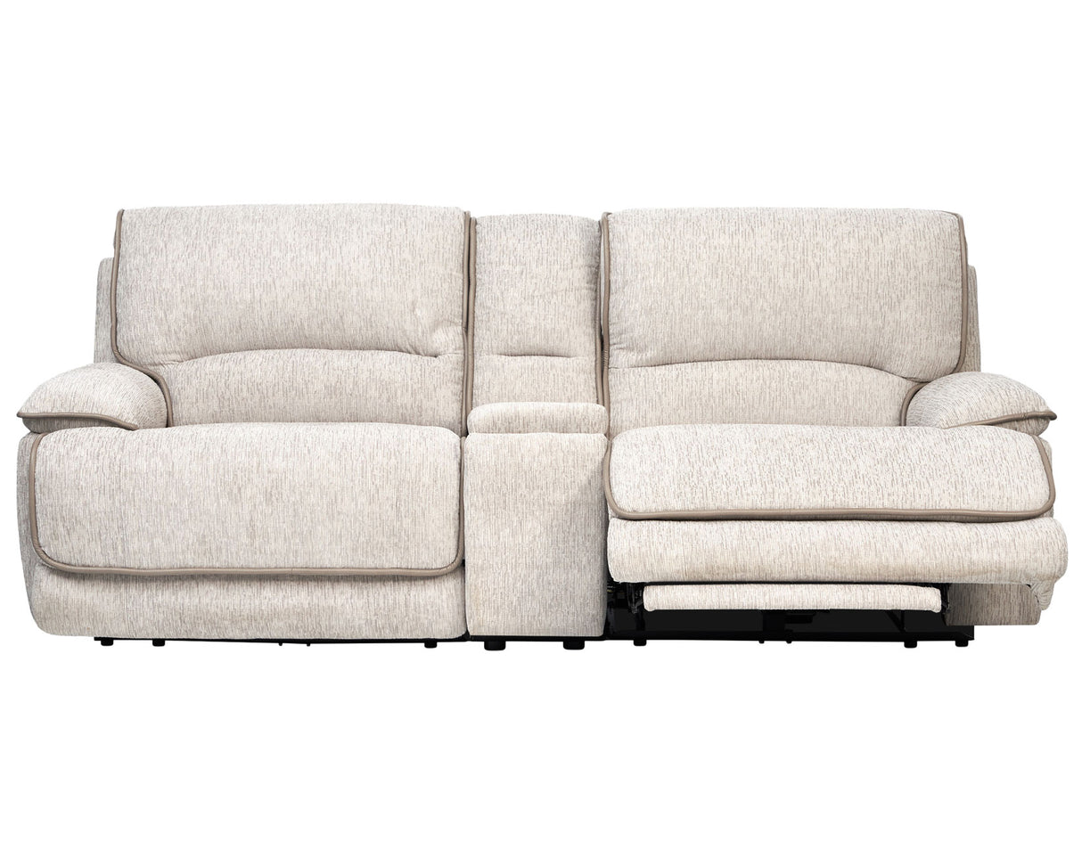 Olsen 3-Piece Dual-Power Zero-Gravity Modular Reclining Console Loveseat, Dove from Steve Silver - Luna Furniture