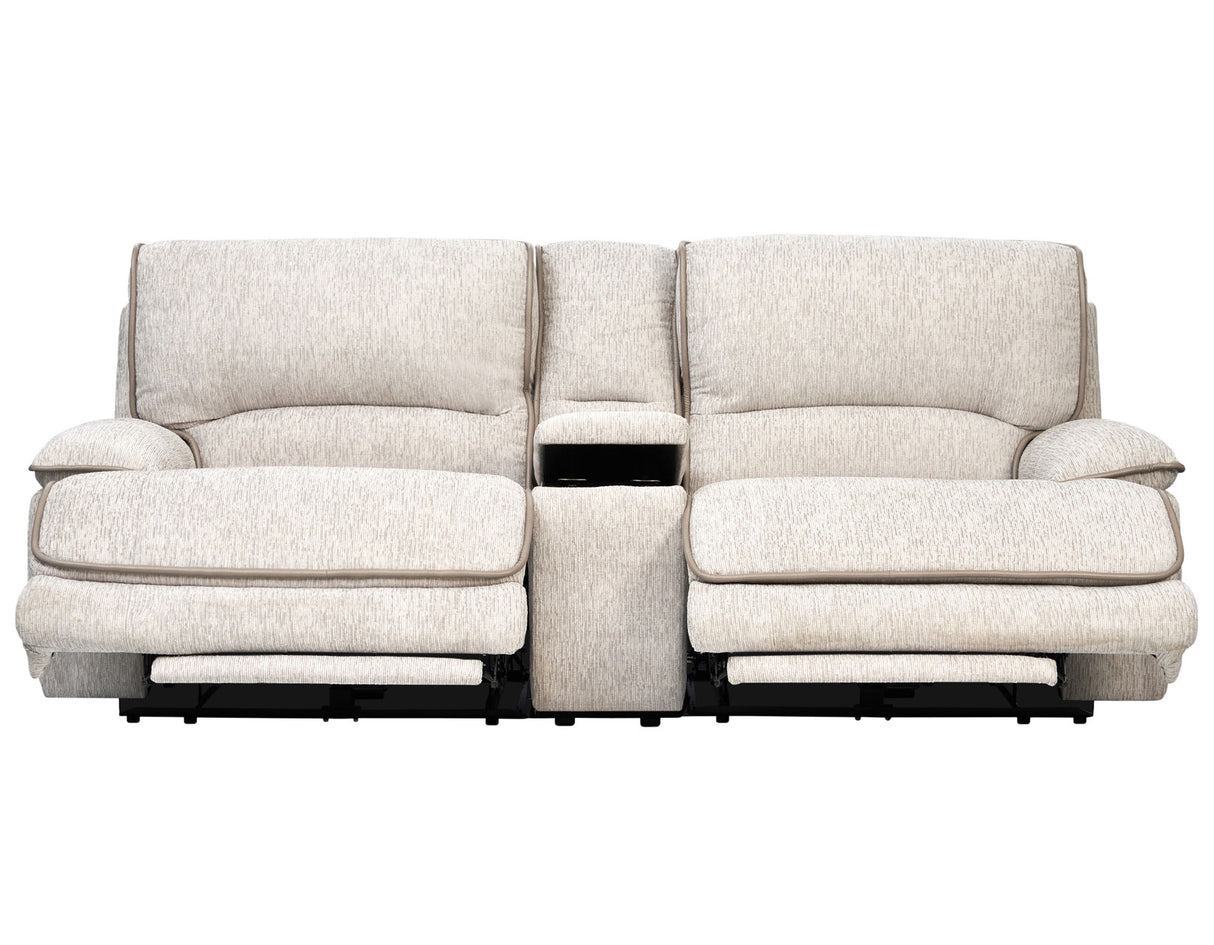Olsen 3-Piece Dual-Power Zero-Gravity Modular Reclining Console Loveseat, Dove from Steve Silver - Luna Furniture