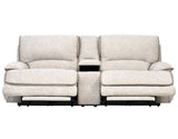 Olsen 3-Piece Dual-Power Zero-Gravity Modular Reclining Console Loveseat, Dove from Steve Silver - Luna Furniture