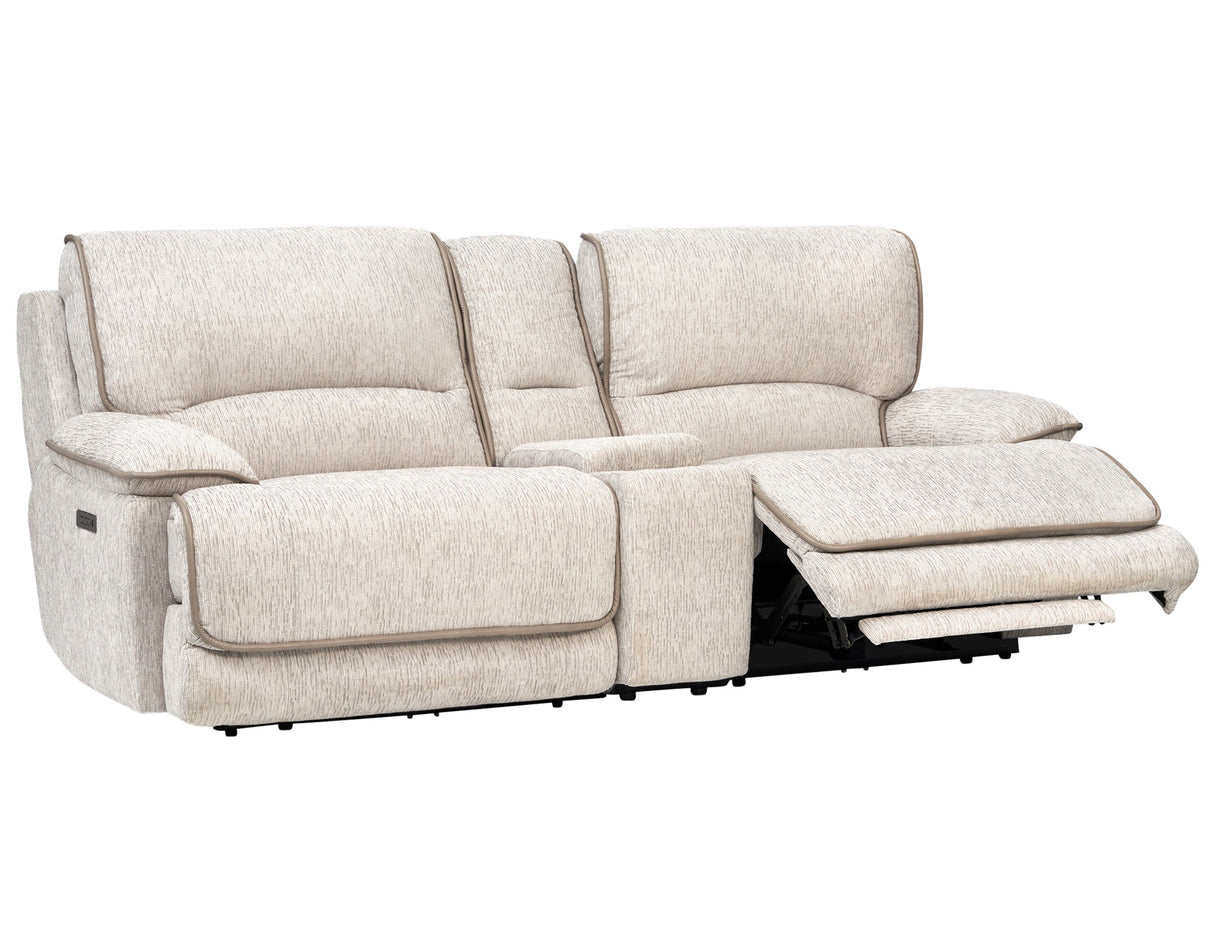 Olsen 3-Piece Dual-Power Zero-Gravity Modular Reclining Console Loveseat, Dove from Steve Silver - Luna Furniture