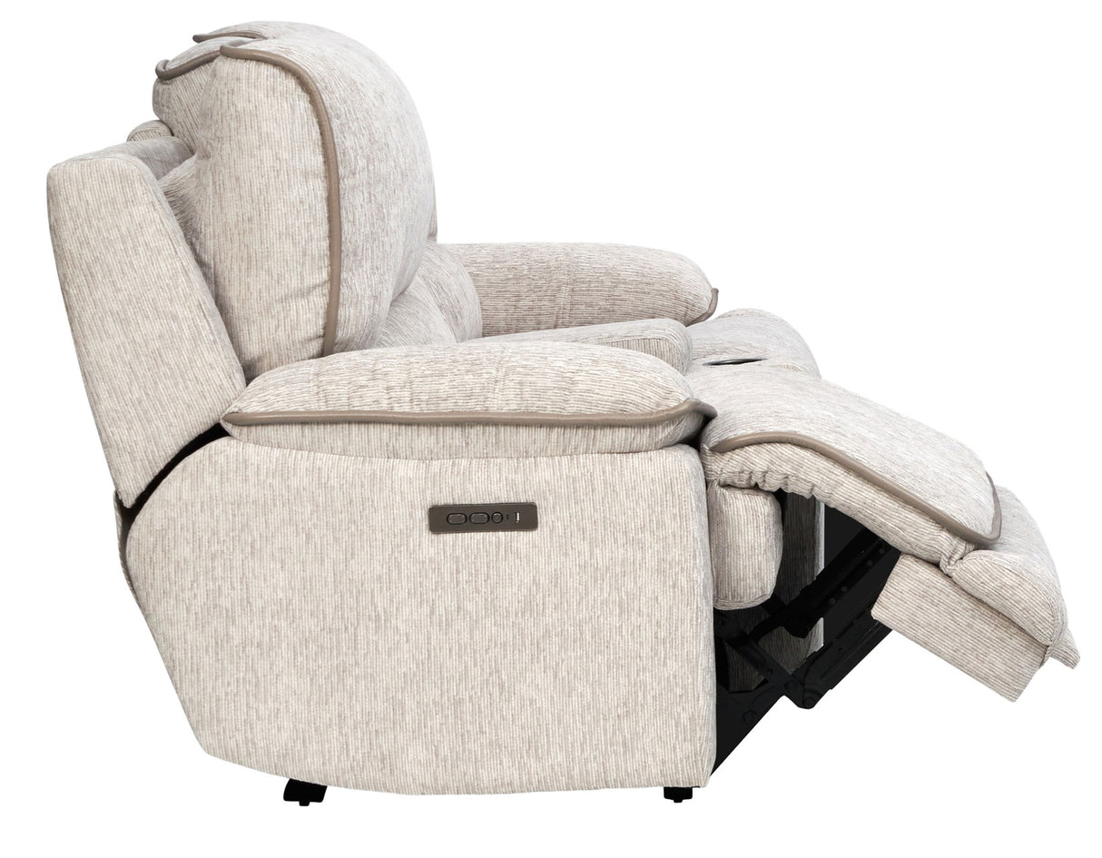 Olsen 3-Piece Dual-Power Zero-Gravity Modular Reclining Console Loveseat, Dove from Steve Silver - Luna Furniture