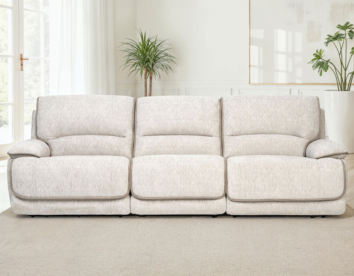 Olsen 3-Piece Dual-Power Zero-Gravity Modular Reclining Sofa, Dove from Steve Silver - Luna Furniture