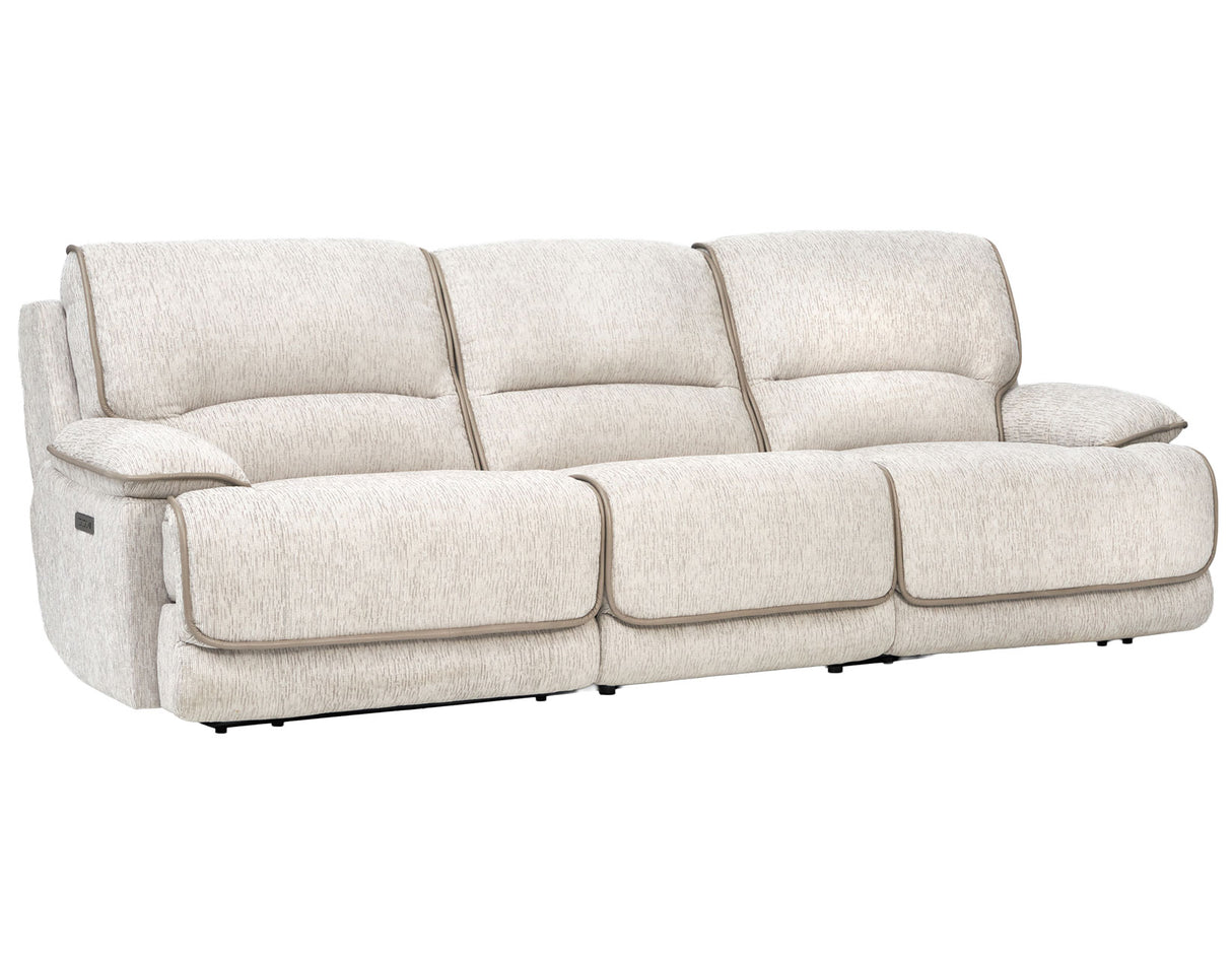 Olsen 3-Piece Dual-Power Reclining Set, Dove – Sofa, Loveseat, Recliner from Steve Silver - Luna Furniture
