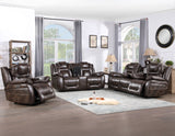 Oportuna Coffee Dual-Power Reclining Sofa w/Drop-Down Table from Steve Silver - Luna Furniture