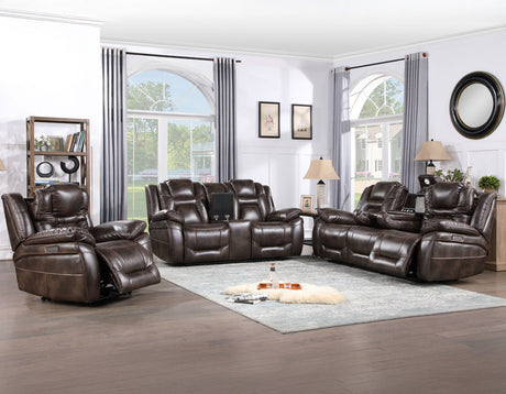 Oportuna Coffee Dual-Power Reclining Sofa w/Drop-Down Table from Steve Silver - Luna Furniture