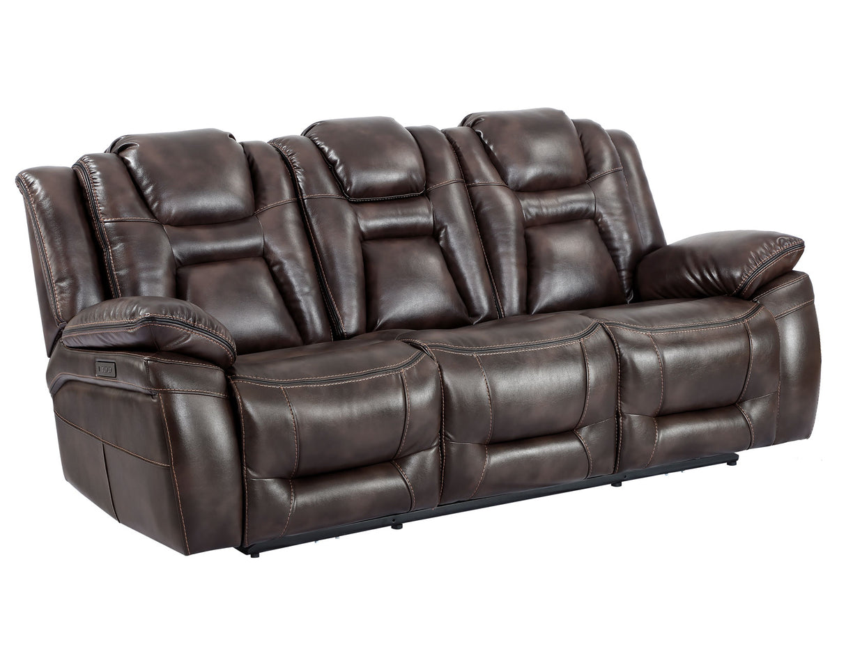 Oportuna Coffee Dual-Power Reclining Sofa w/Drop-Down Table from Steve Silver - Luna Furniture