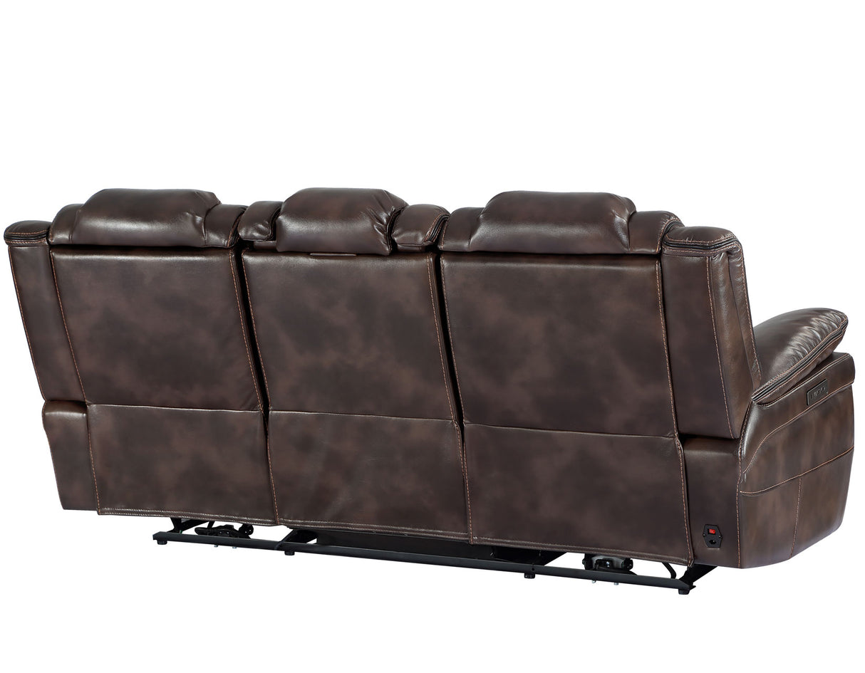 Oportuna Coffee Dual-Power Reclining Sofa w/Drop-Down Table from Steve Silver - Luna Furniture