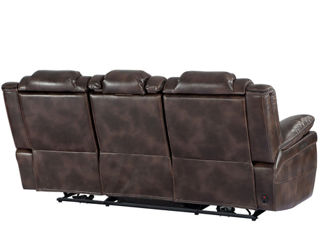 Oportuna Coffee Dual-Power Reclining Sofa w/Drop-Down Table from Steve Silver - Luna Furniture