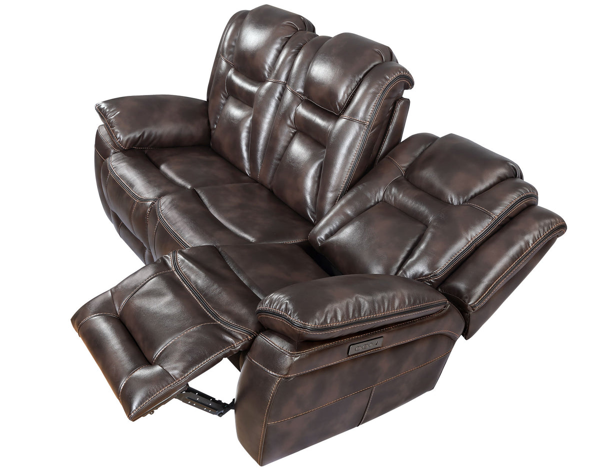 Oportuna Coffee Dual-Power Reclining Sofa w/Drop-Down Table from Steve Silver - Luna Furniture