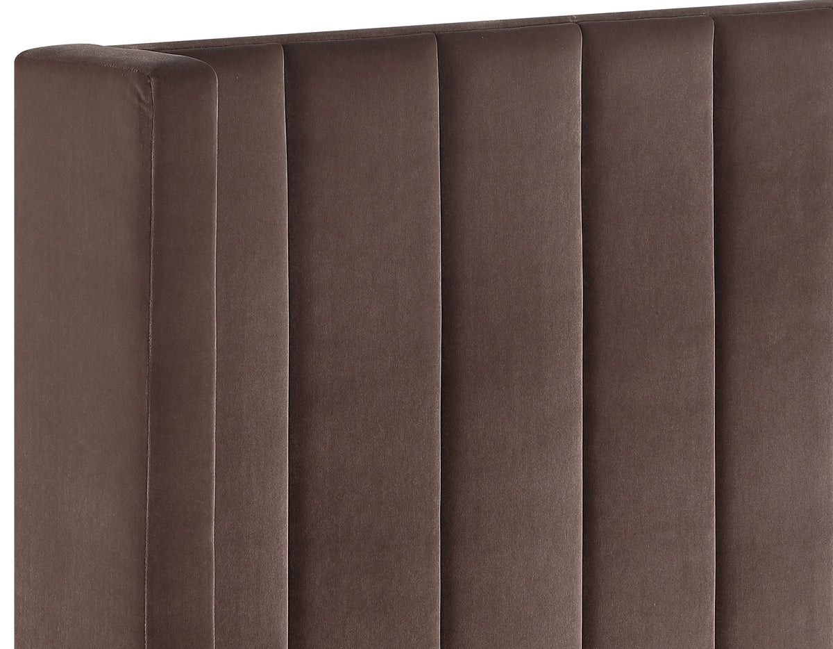 Pearson Queen Bed, Chocolate Velvet $489.00 from Steve Silver - Luna Furniture