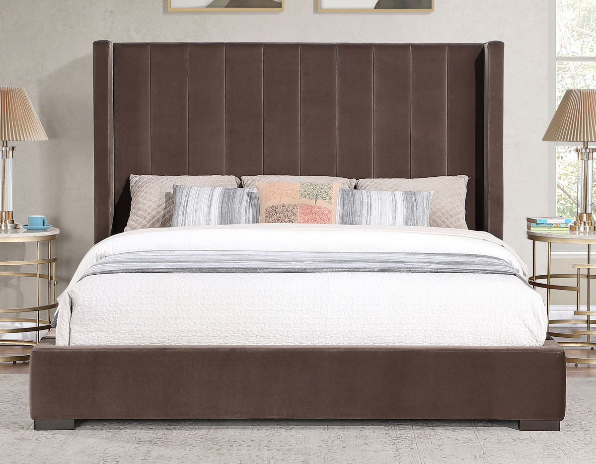 Pearson King Bed, Chocolate Velvet $549.00 from Steve Silver - Luna Furniture