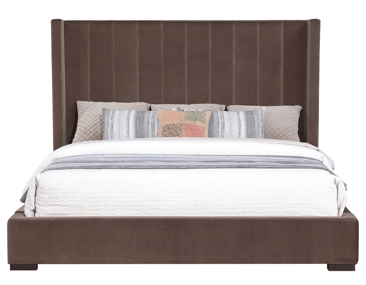 Pearson Queen Bed, Chocolate Velvet $489.00 from Steve Silver - Luna Furniture