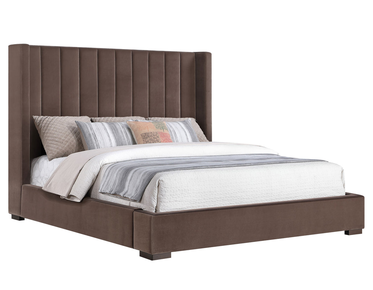 Pearson King Bed, Chocolate Velvet $549.00 from Steve Silver - Luna Furniture