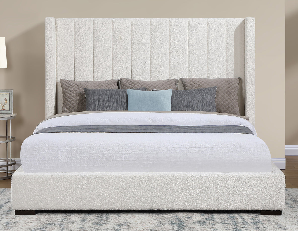 Pearson King Bed, Cream Velvet $549.00 from Steve Silver - Luna Furniture