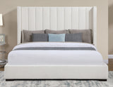 Pearson King Bed, Cream Velvet $549.00 from Steve Silver - Luna Furniture
