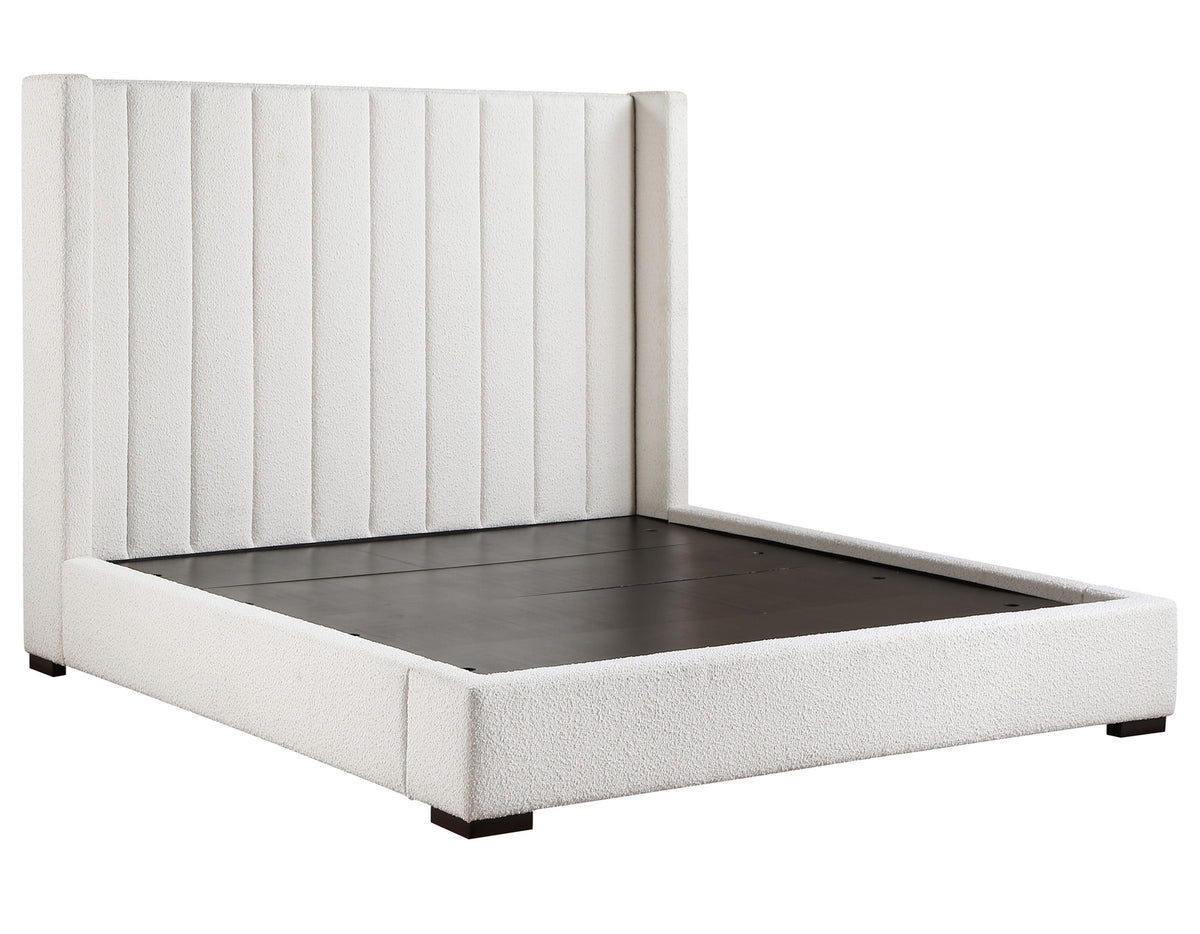 Pearson King Bed, Cream Velvet $549.00 from Steve Silver - Luna Furniture