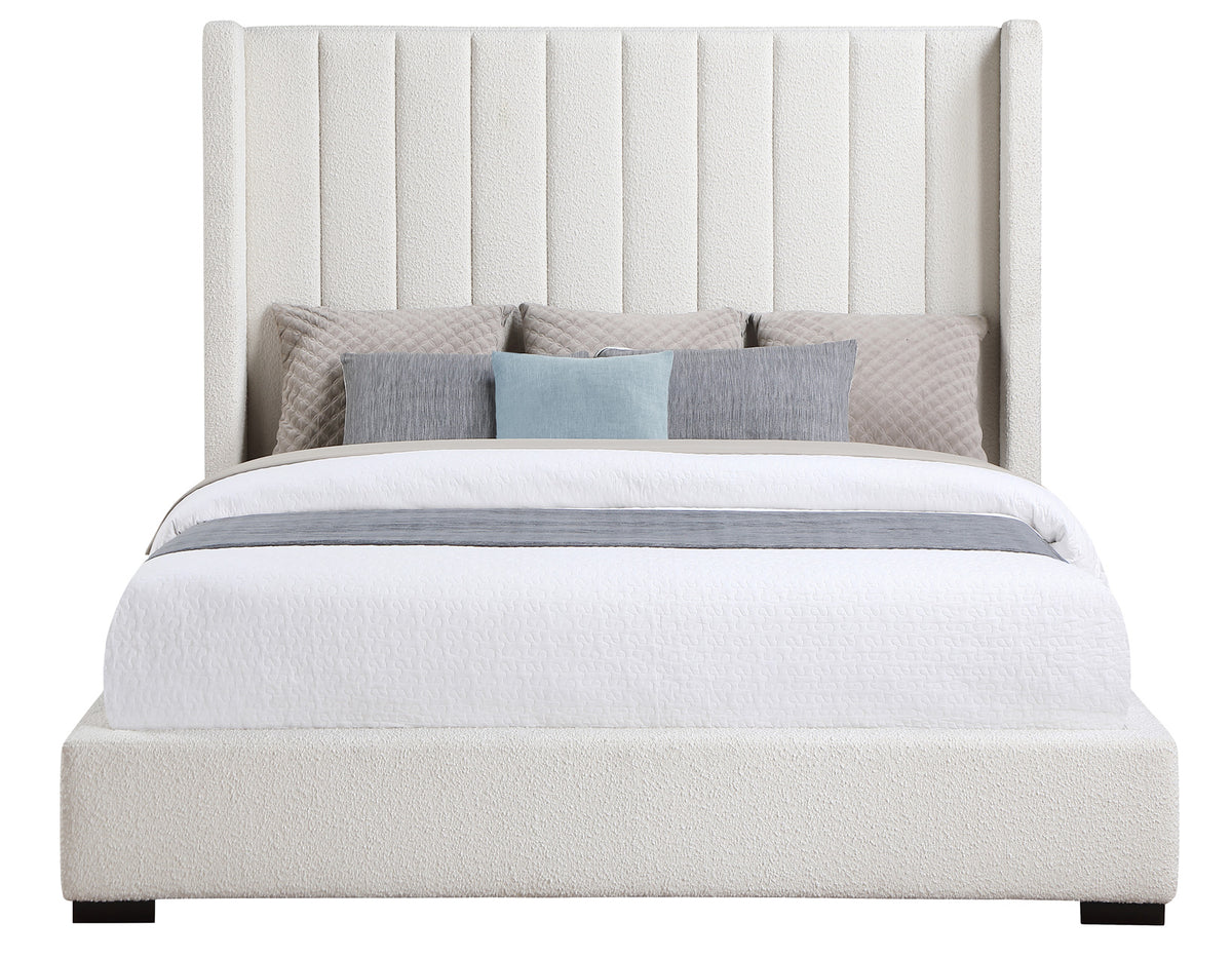 Pearson Queen Bed, Cream Bouclé $489.00 from Steve Silver - Luna Furniture
