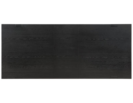 Reid 77-95″ Dining Table with 18″ Leaf, Black Finish from Steve Silver - Luna Furniture