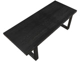 Reid 77-95″ Dining Table with 18″ Leaf, Black Finish from Steve Silver - Luna Furniture