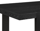 Reid 5-Piece Dining Set, Black Finish with Saddle Brown Vegan Leather from Steve Silver - Luna Furniture