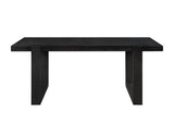 Reid 77-95″ Dining Table with 18″ Leaf, Black Finish from Steve Silver - Luna Furniture