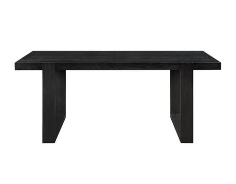 Reid 77-95″ Dining Table with 18″ Leaf, Black Finish from Steve Silver - Luna Furniture