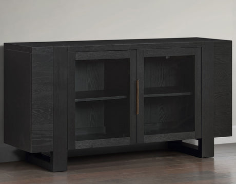 Reid 60″ Server, Black Finish from Steve Silver - Luna Furniture
