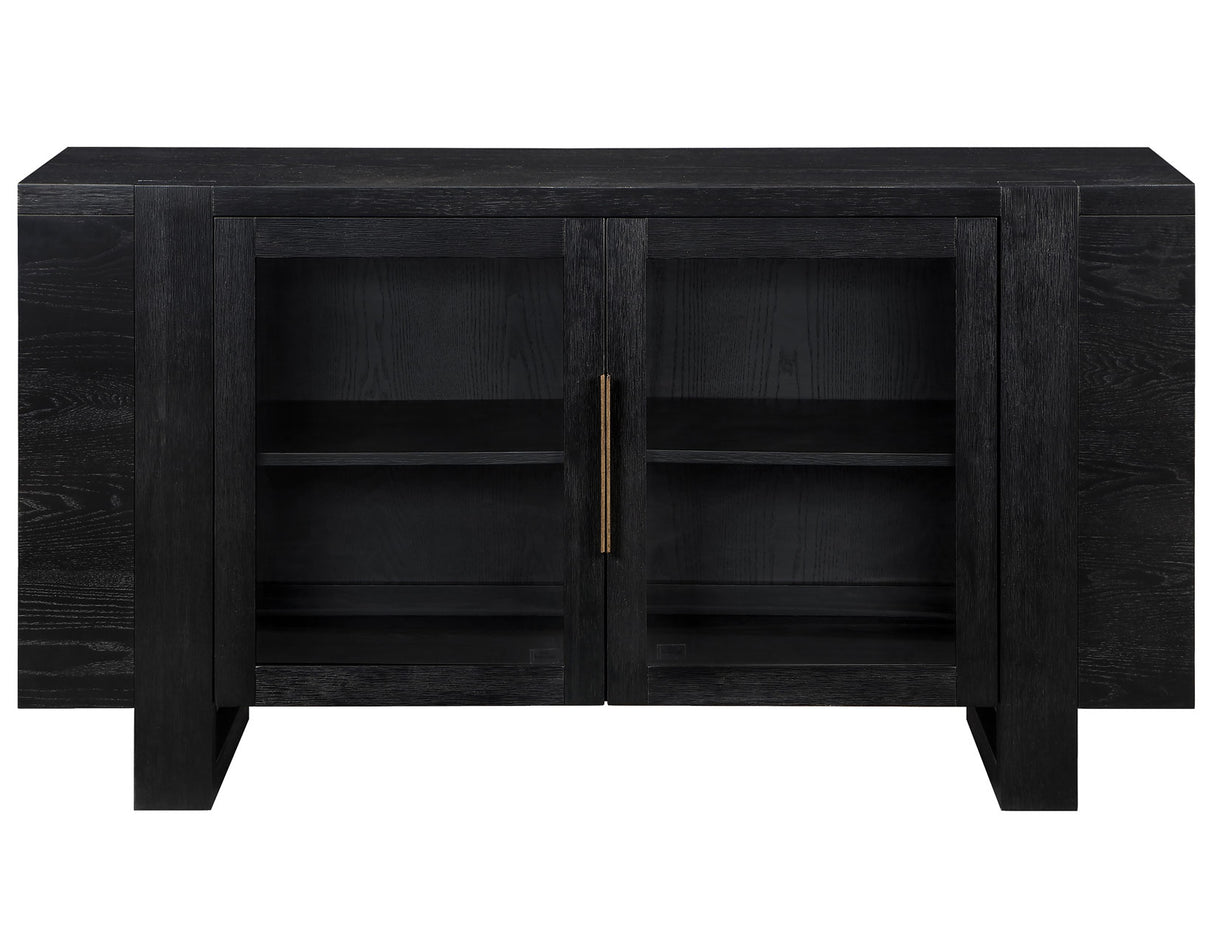 Reid 60″ Server, Black Finish from Steve Silver - Luna Furniture