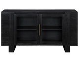 Reid 60″ Server, Black Finish from Steve Silver - Luna Furniture