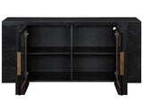 Reid 60″ Server, Black Finish from Steve Silver - Luna Furniture