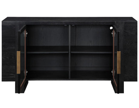 Reid 60″ Server, Black Finish from Steve Silver - Luna Furniture