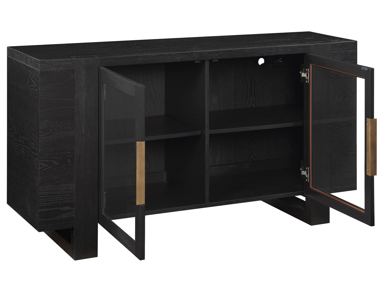 Reid 60″ Server, Black Finish from Steve Silver - Luna Furniture