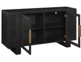 Reid 60″ Server, Black Finish from Steve Silver - Luna Furniture