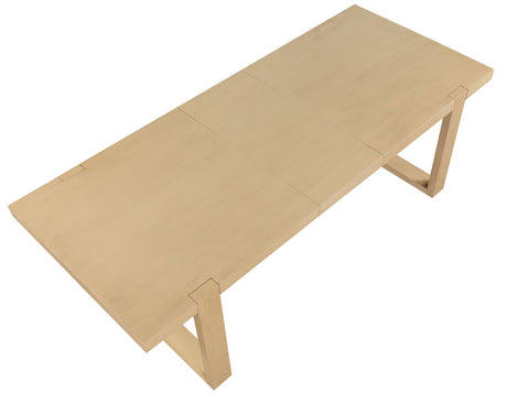 Reid 77-95″ Dining Table with 18″ Leaf, Sand Finish from Steve Silver - Luna Furniture