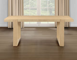 Reid 77-95″ Dining Table with 18″ Leaf, Sand Finish from Steve Silver - Luna Furniture