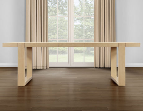Reid 77-95″ Dining Table with 18″ Leaf, Sand Finish from Steve Silver - Luna Furniture
