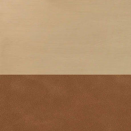 Reid 5-Piece 77-95″ Dining Set, Sand Finish with Camel Vegan Leather from Steve Silver - Luna Furniture