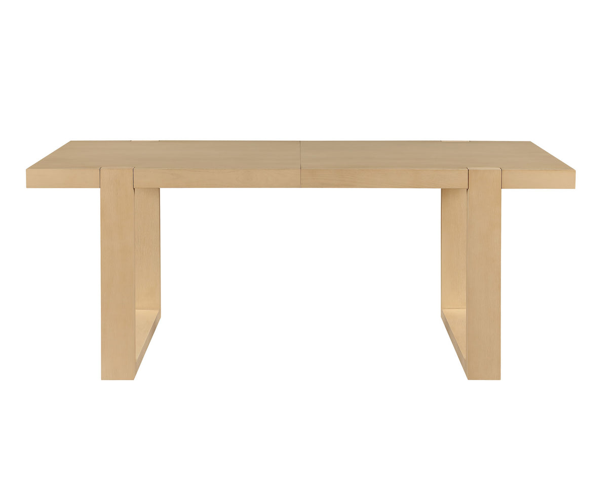 Reid 77-95″ Dining Table with 18″ Leaf, Sand Finish from Steve Silver - Luna Furniture