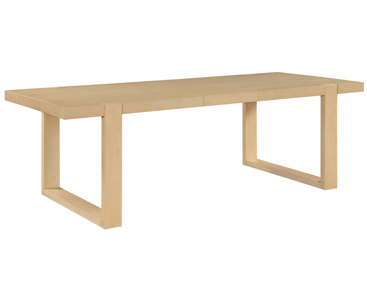 Reid 77-95″ Dining Table with 18″ Leaf, Sand Finish from Steve Silver - Luna Furniture