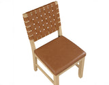 Reid Camel Vegan Leather Side Chair, Sand Finish, Set of 2 from Steve Silver - Luna Furniture