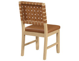 Reid Camel Vegan Leather Side Chair, Sand Finish, Set of 2 from Steve Silver - Luna Furniture