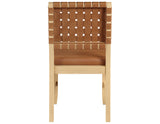 Reid Camel Vegan Leather Side Chair, Sand Finish, Set of 2 from Steve Silver - Luna Furniture