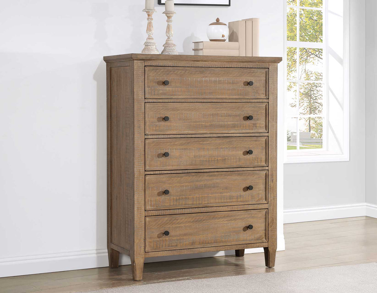 Riverdale Driftwood 4-Piece King Storage Platform Bedroom Set from Steve Silver - Luna Furniture