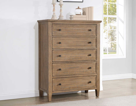 Riverdale Driftwood 4-Piece King Storage Platform Bedroom Set from Steve Silver - Luna Furniture